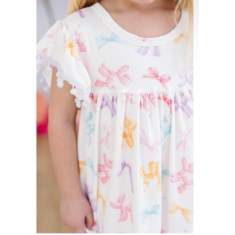 Mila & Rose BALLOON ANIMALS POM POM DRESS size 5/6! NWT!